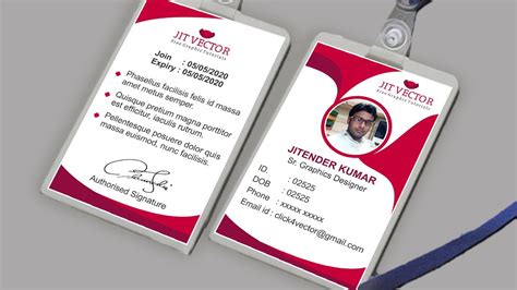 mockup id card corel draw.